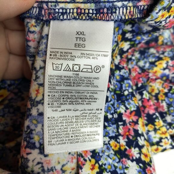 Old Navy Womens Dress Floral Smocked Ruffle Strap Midi Cottagecore Boho Sz XXL - Picture 6 of 11